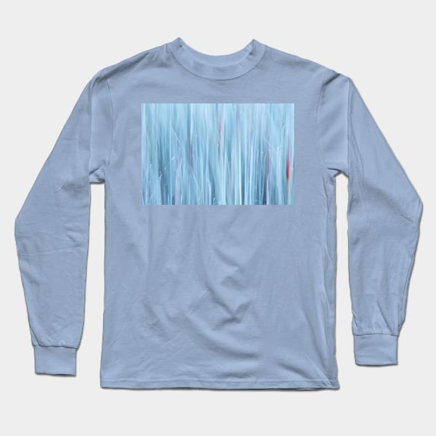 Cattails impressionism Long Sleeve T-Shirt by LaurieMinor